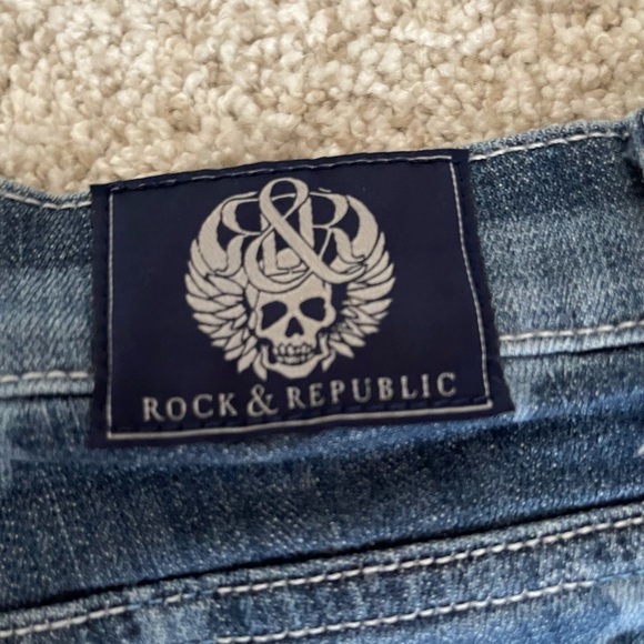 Rock & Republic Lolita USA Flag Shorts Size 10 - Picture 4 of 9